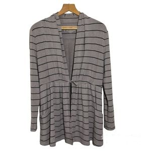 Soma Divine Terry Tie-Front Cardi Modern Stripe. Draw string tie. Women’s medium